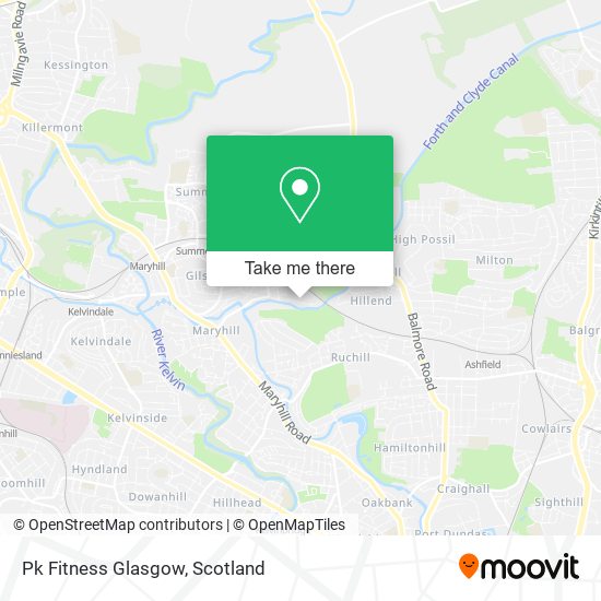 Pk Fitness Glasgow map