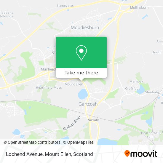 Lochend Avenue, Mount Ellen map