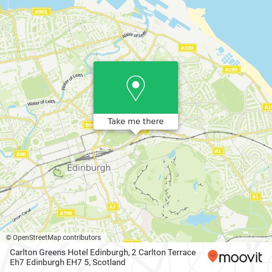 Carlton Greens Hotel Edinburgh, 2 Carlton Terrace Eh7 Edinburgh EH7 5 map