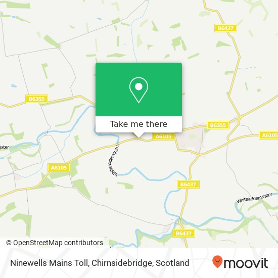 Ninewells Mains Toll, Chirnsidebridge map