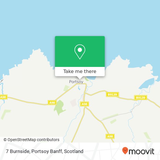 7 Burnside, Portsoy Banff map