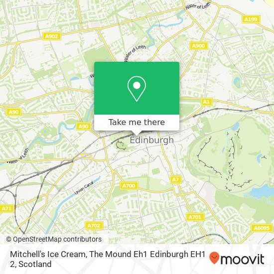 Mitchell's Ice Cream, The Mound Eh1 Edinburgh EH1 2 map