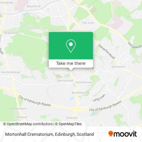 Mortonhall Crematorium, Edinburgh map