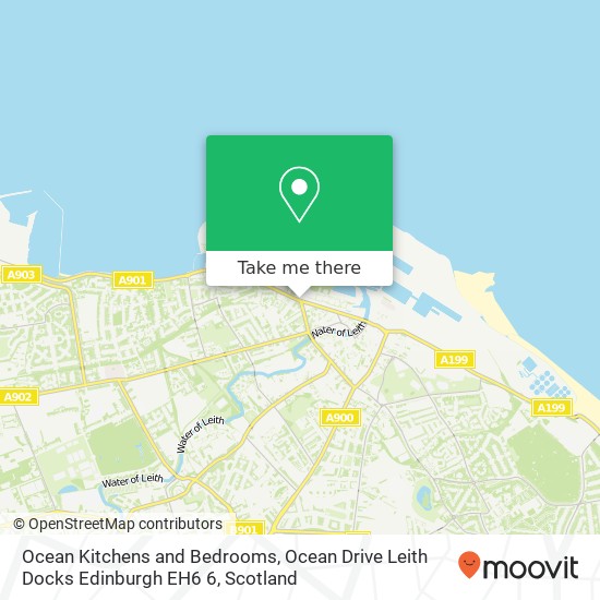 Ocean Kitchens and Bedrooms, Ocean Drive Leith Docks Edinburgh EH6 6 map