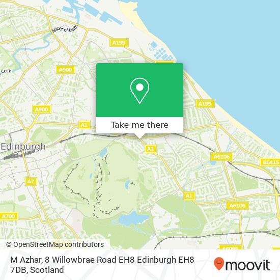 M Azhar, 8 Willowbrae Road EH8 Edinburgh EH8 7DB map