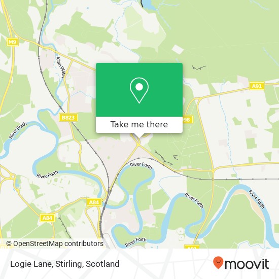 Logie Lane, Stirling map