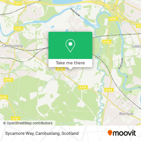 Sycamore Way, Cambuslang map