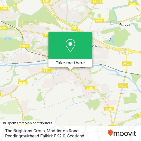 The Brightons Cross, Maddiston Road Reddingmuirhead Falkirk FK2 0 map