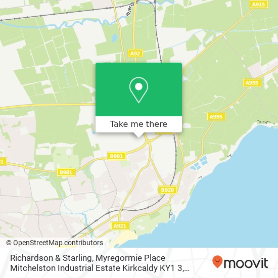 Richardson & Starling, Myregormie Place Mitchelston Industrial Estate Kirkcaldy KY1 3 map
