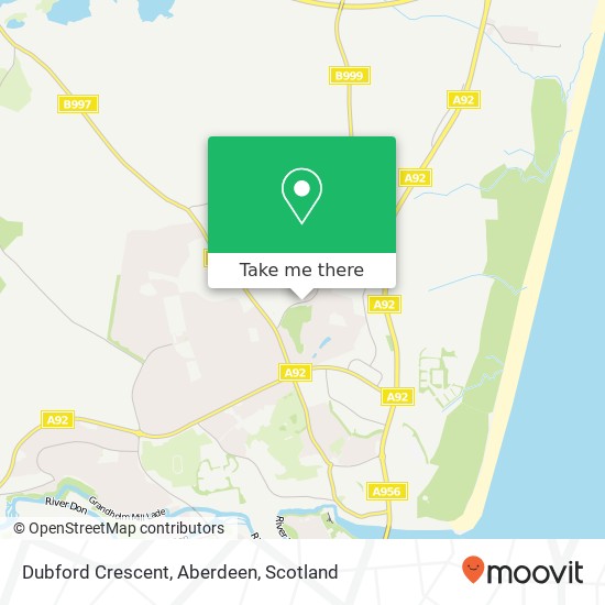 Dubford Crescent, Aberdeen map