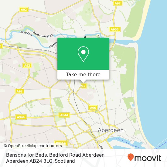 Bensons for Beds, Bedford Road Aberdeen Aberdeen AB24 3LQ map