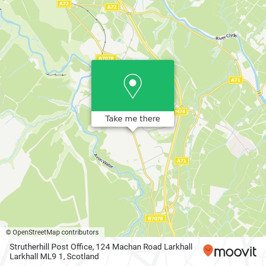 Strutherhill Post Office, 124 Machan Road Larkhall Larkhall ML9 1 map