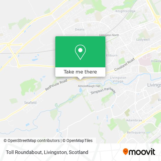 Toll Roundabout, Livingston map