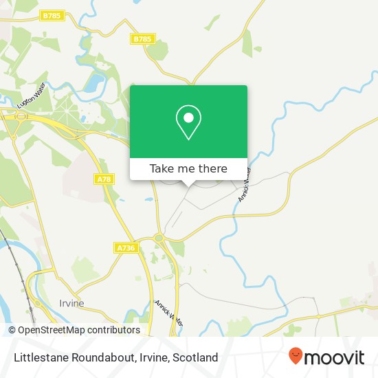 Littlestane Roundabout, Irvine map