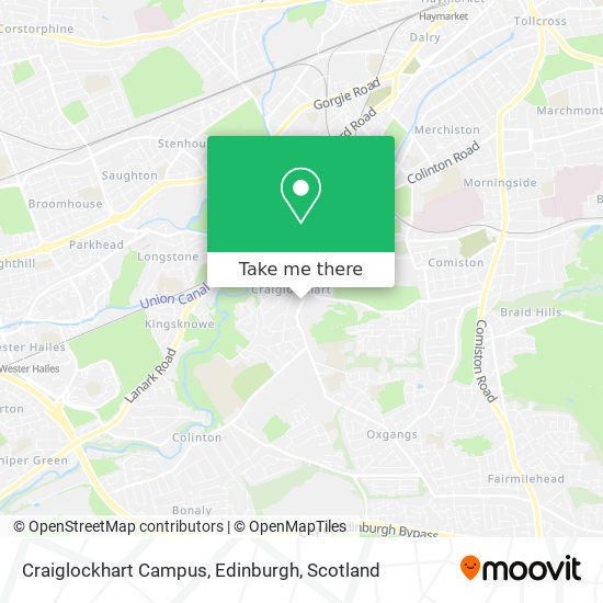 Craiglockhart Campus, Edinburgh map