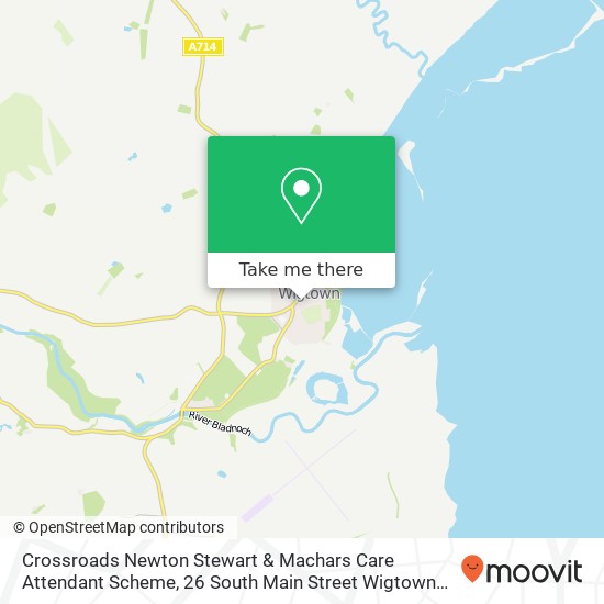 Crossroads Newton Stewart & Machars Care Attendant Scheme, 26 South Main Street Wigtown Newton Stewart DG8 9EH map