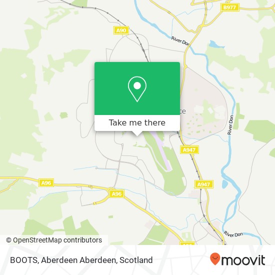 BOOTS, Aberdeen Aberdeen map
