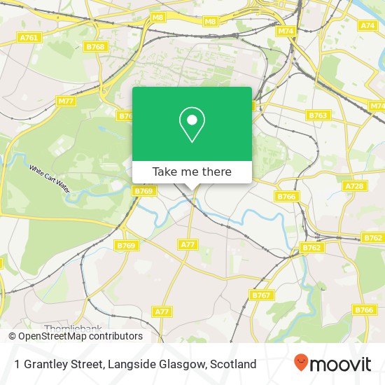 1 Grantley Street, Langside Glasgow map