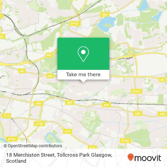 18 Merchiston Street, Tollcross Park Glasgow map