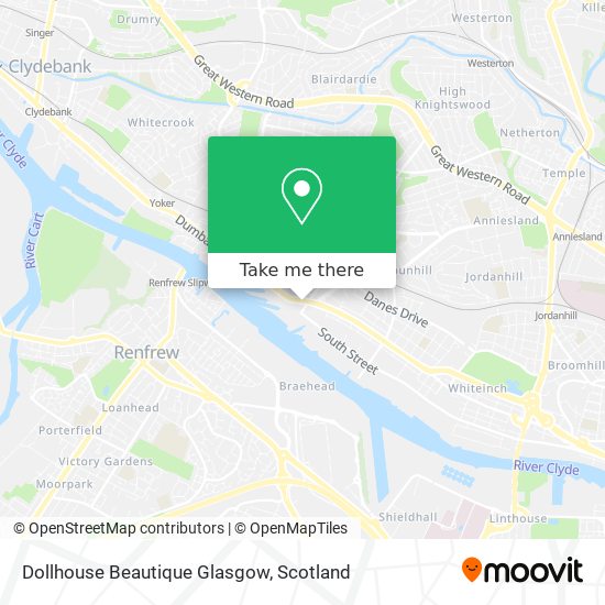 Dollhouse Beautique Glasgow map