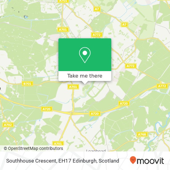 Southhouse Crescent, EH17 Edinburgh map