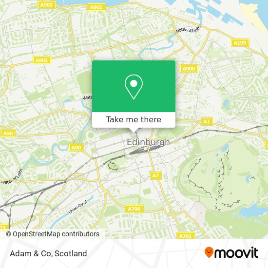 Adam & Co map