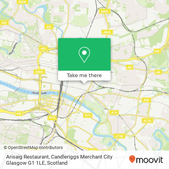 Arisaig Restaurant, Candleriggs Merchant City Glasgow G1 1LE map