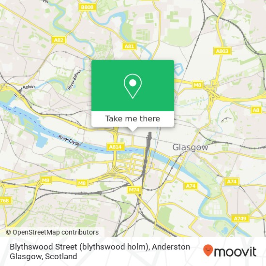 Blythswood Street (blythswood holm), Anderston Glasgow map