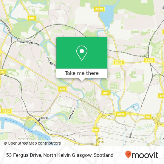 53 Fergus Drive, North Kelvin Glasgow map