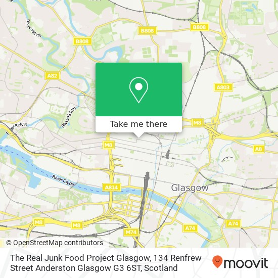 The Real Junk Food Project Glasgow, 134 Renfrew Street Anderston Glasgow G3 6ST map