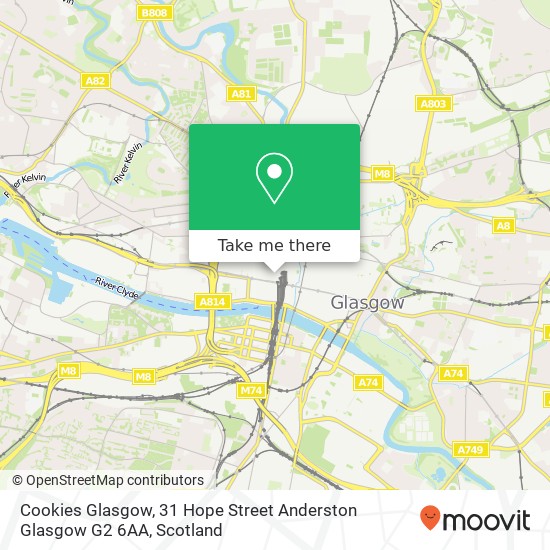 Cookies Glasgow, 31 Hope Street Anderston Glasgow G2 6AA map