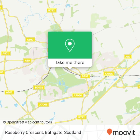 Roseberry Crescent, Bathgate map