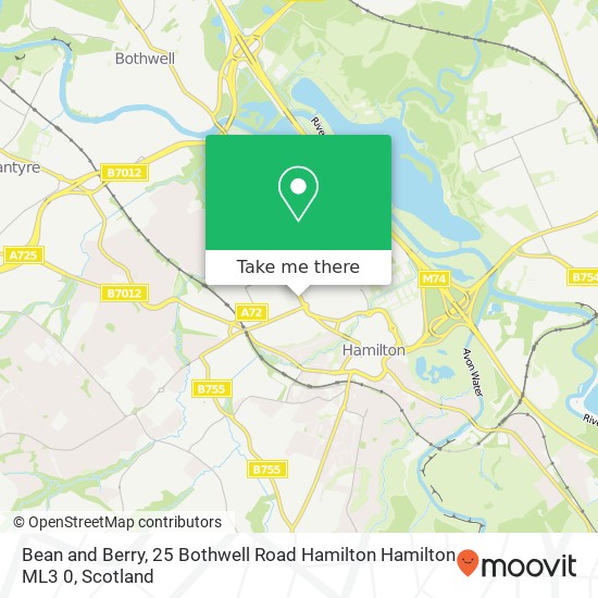 Bean and Berry, 25 Bothwell Road Hamilton Hamilton ML3 0 map