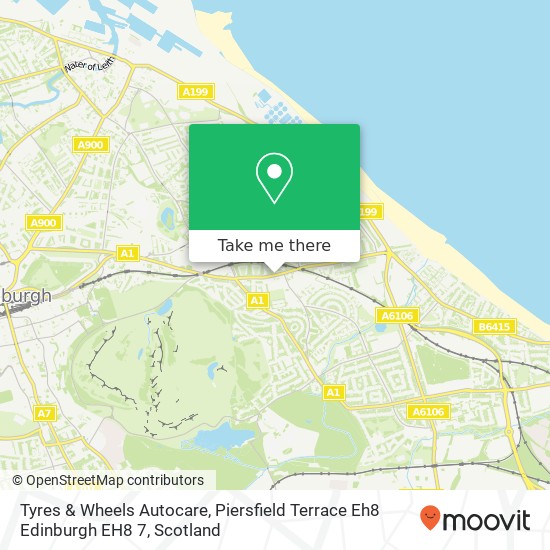 Tyres & Wheels Autocare, Piersfield Terrace Eh8 Edinburgh EH8 7 map