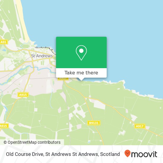 Old Course Drive, St Andrews St Andrews map