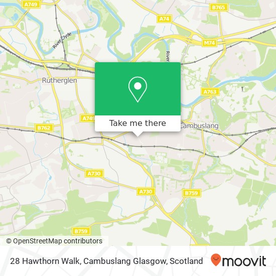 28 Hawthorn Walk, Cambuslang Glasgow map