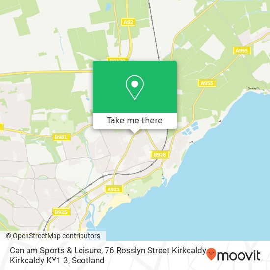 Can am Sports & Leisure, 76 Rosslyn Street Kirkcaldy Kirkcaldy KY1 3 map