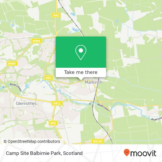 Camp Site Balbirnie Park map