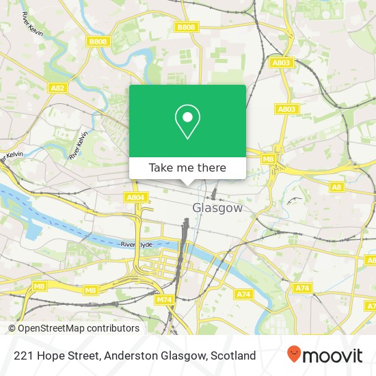 221 Hope Street, Anderston Glasgow map