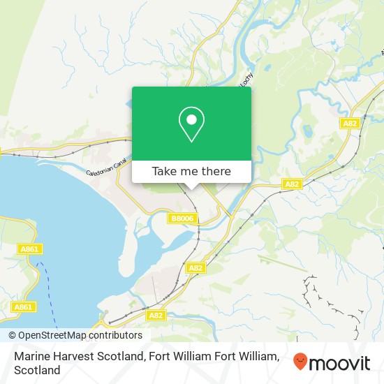 Marine Harvest Scotland, Fort William Fort William map