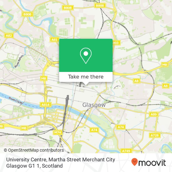 University Centre, Martha Street Merchant City Glasgow G1 1 map