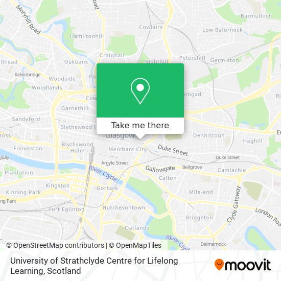 University of Strathclyde Centre for Lifelong Learning map