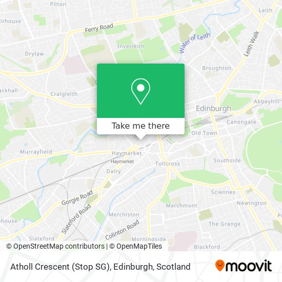 Atholl Crescent (Stop SG), Edinburgh map