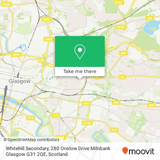Whitehill Secondary, 280 Onslow Drive Milnbank Glasgow G31 2QE map
