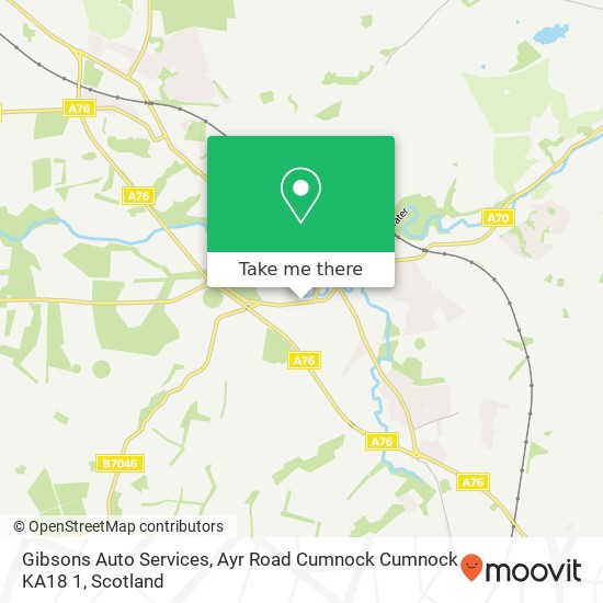 Gibsons Auto Services, Ayr Road Cumnock Cumnock KA18 1 map