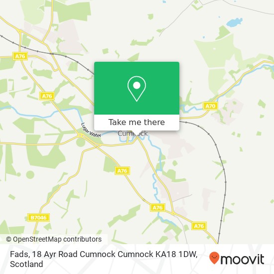 Fads, 18 Ayr Road Cumnock Cumnock KA18 1DW map