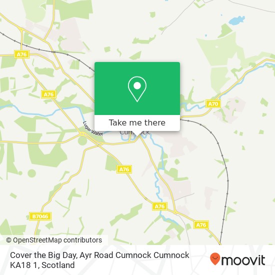 Cover the Big Day, Ayr Road Cumnock Cumnock KA18 1 map