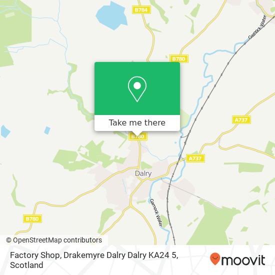 Factory Shop, Drakemyre Dalry Dalry KA24 5 map