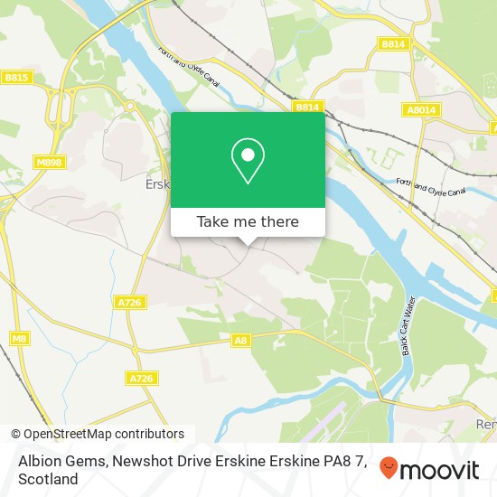Albion Gems, Newshot Drive Erskine Erskine PA8 7 map