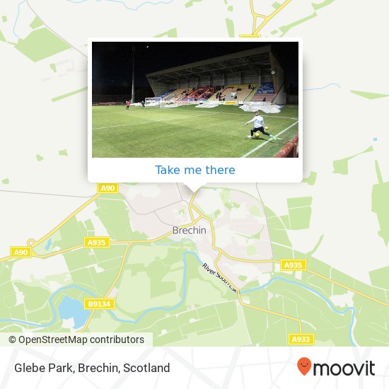 Glebe Park, Brechin map